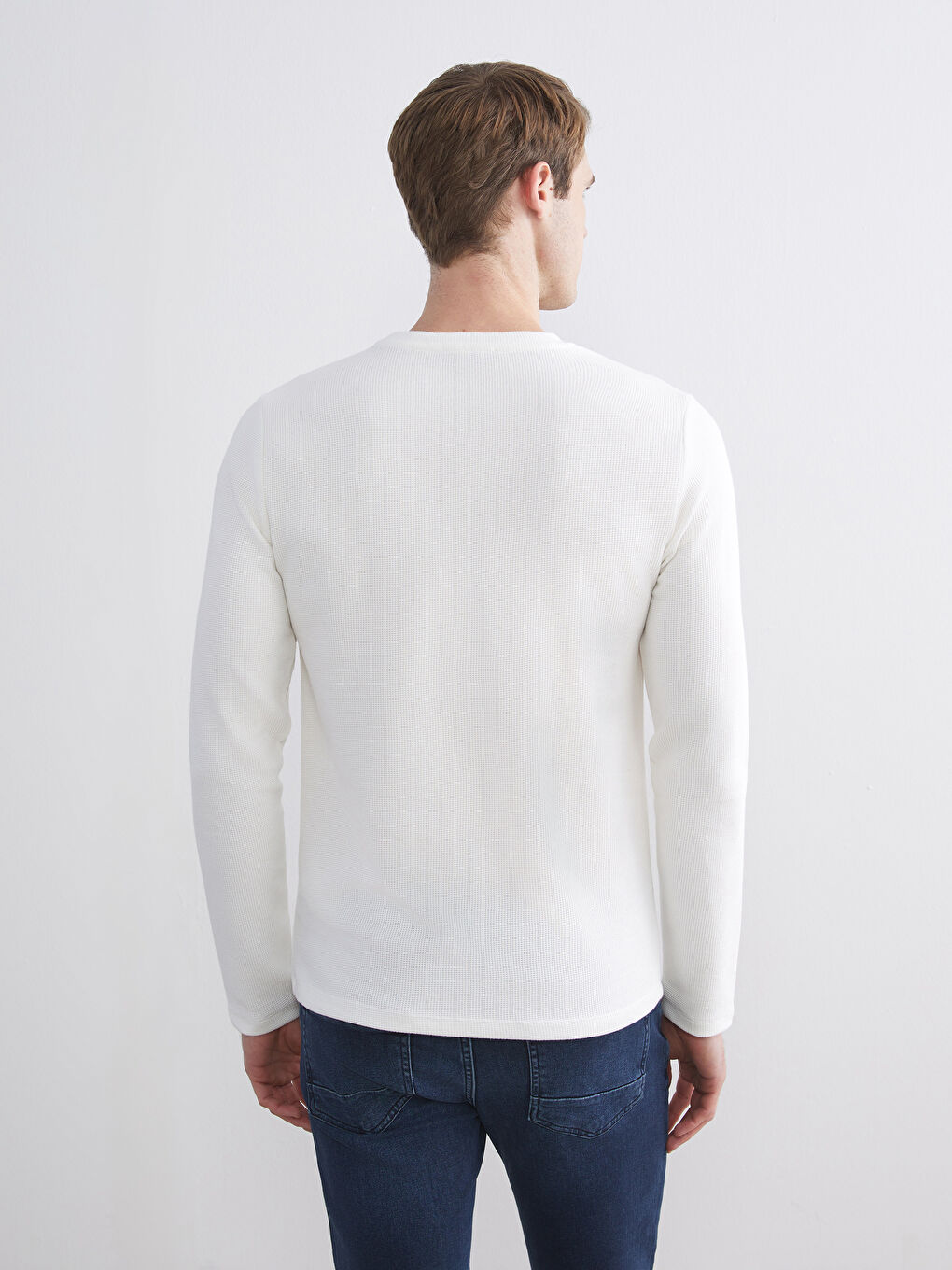 Crew Neck Long Sleeve Men's T-Shirt-3