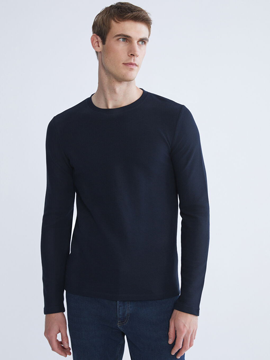 Crew Neck Long Sleeve Men's T-Shirt