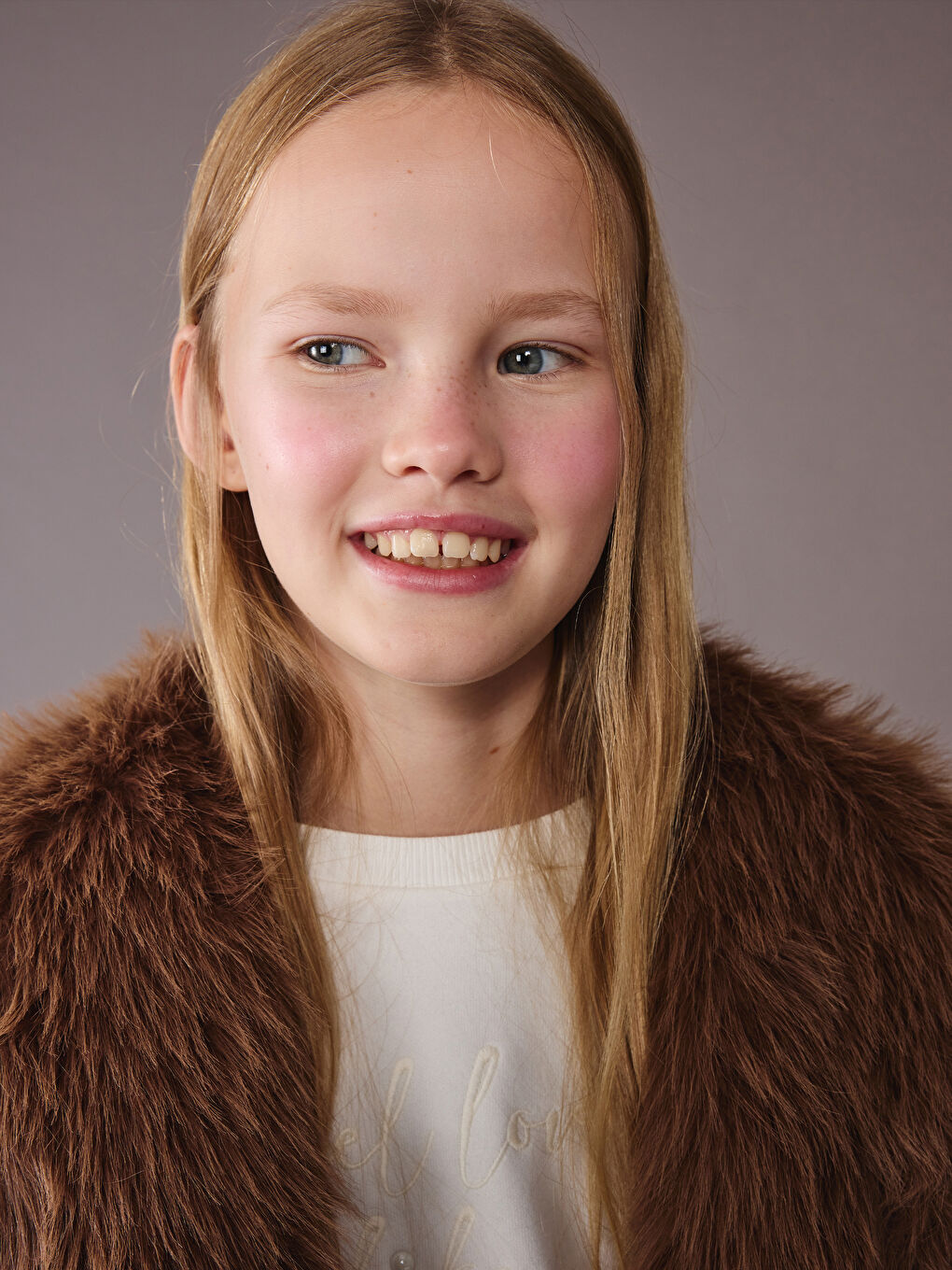 Girls' Faux Fur Coat-2
