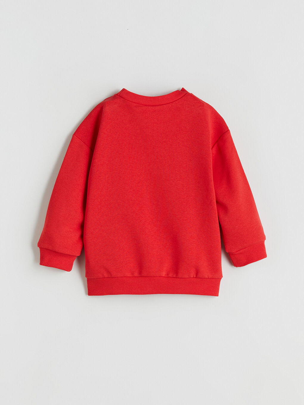 Kırmızı Bisiklet Yaka Baskılı Erkek Çocuk Sweatshirt ve Eşofman Alt 2'li-3