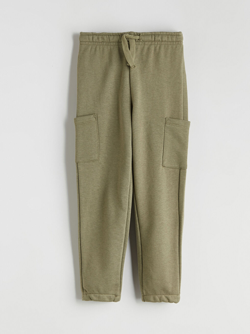 Haki Beli Lastikli Erkek Çocuk Jogger Eşofman Altı 2'li-1