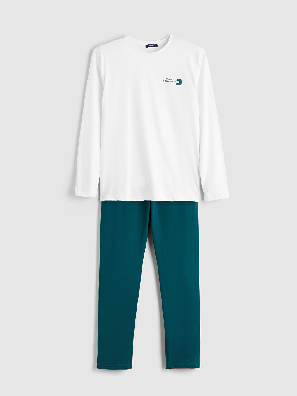 Ekru Standart Kalıp Erkek Pijama Takımı-4