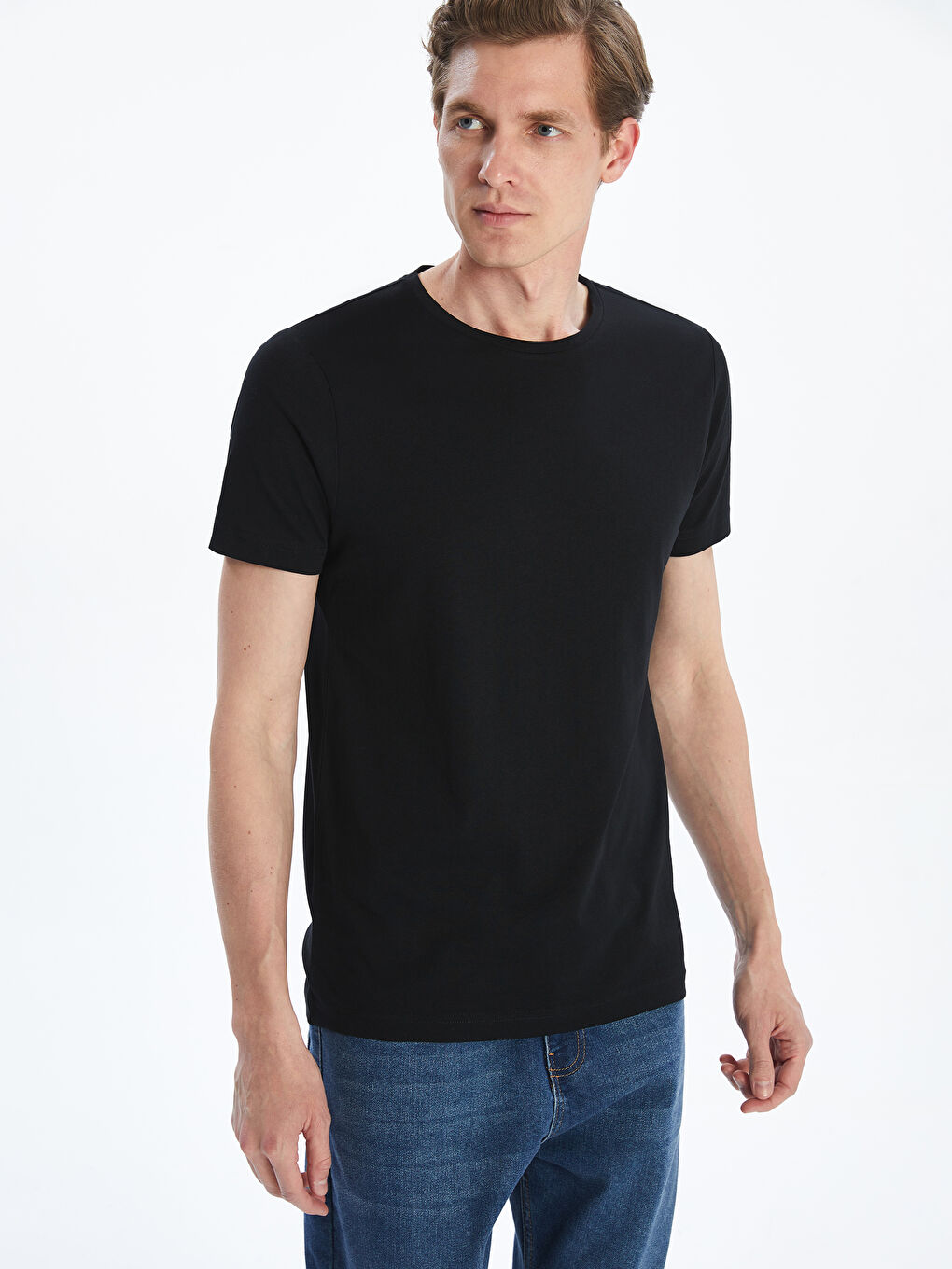 Футболка из джерси с круглым вырезом для мужчин