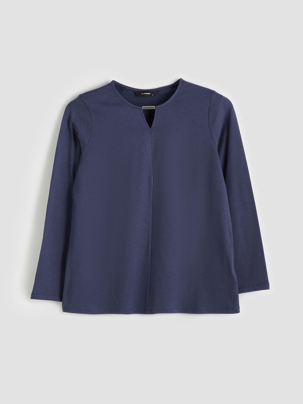 Lacivert Bisiklet Yaka Bluz-4