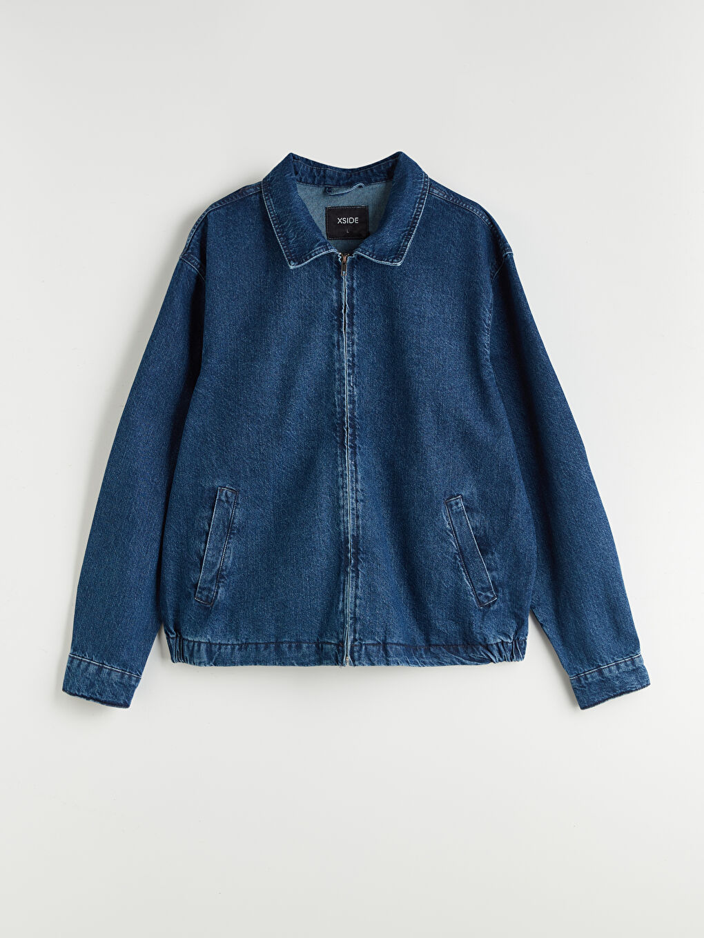 İndigo Rahat Kalıp Erkek Jean Ceket-4