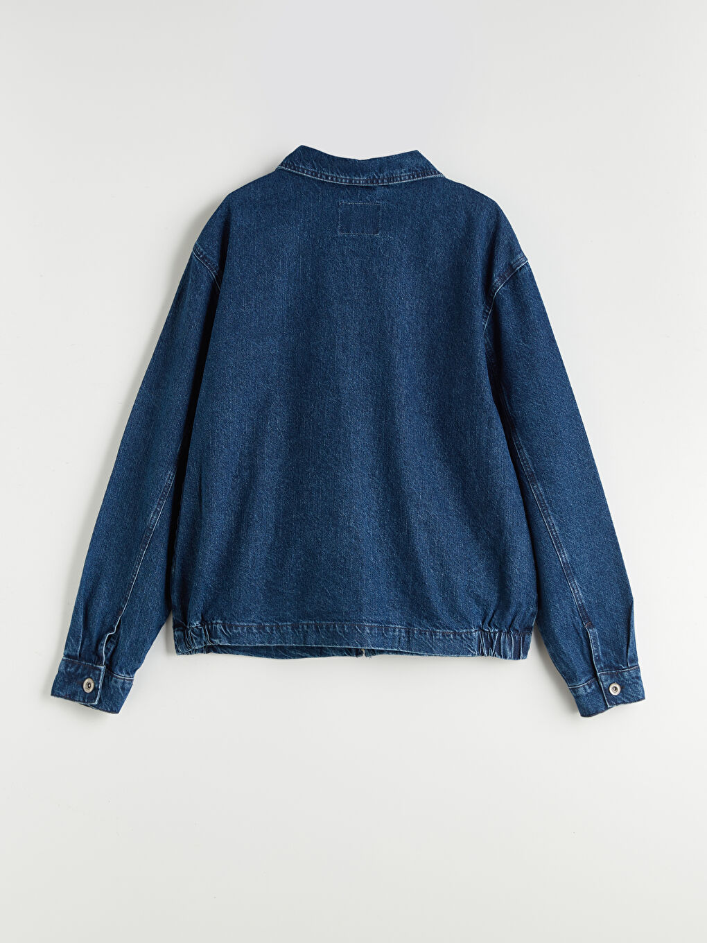 İndigo Rahat Kalıp Erkek Jean Ceket-5