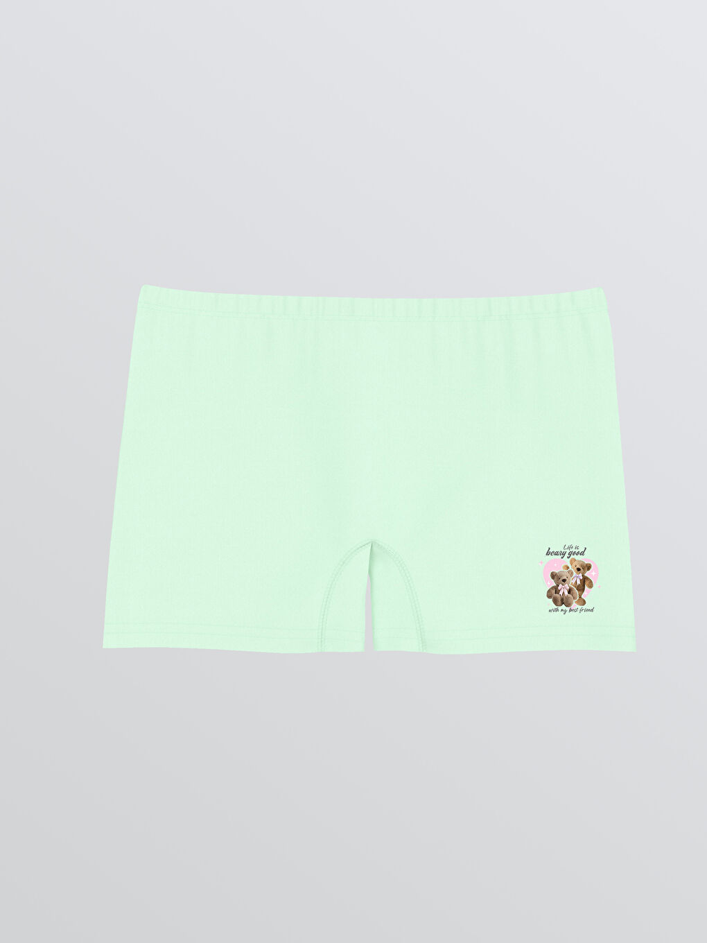 Pembe Baskılı Kız Çocuk Boxer 5'li-5