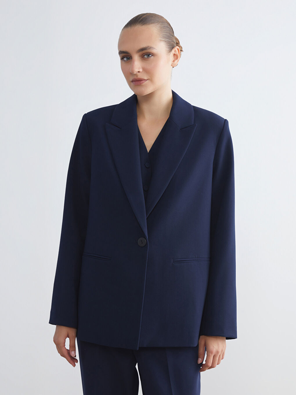 LCWAIKIKI Classic Regular Fit Women's Blazer Jacket -W5HR39Z8-CUJ