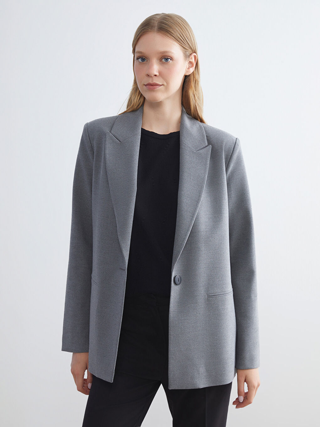 LCWAIKIKI Classic Regular Fit Women's Blazer Jacket -W5HR39Z8-KA8