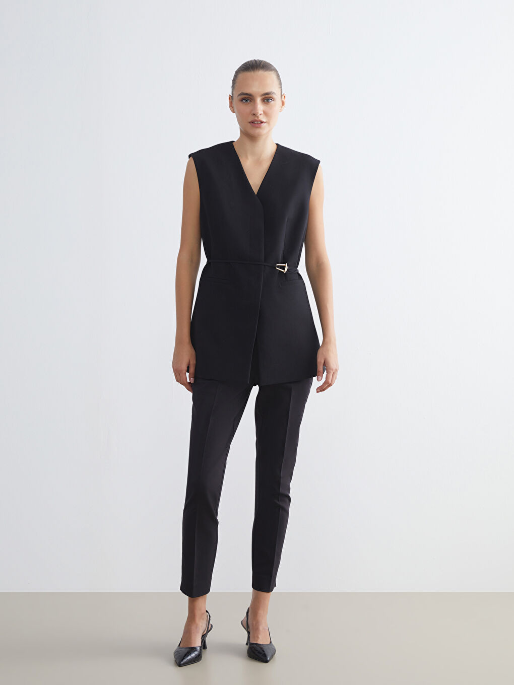 LCWAIKIKI Classic Woman BLACK Suit Waistcoat -W5HR41Z8-CVL