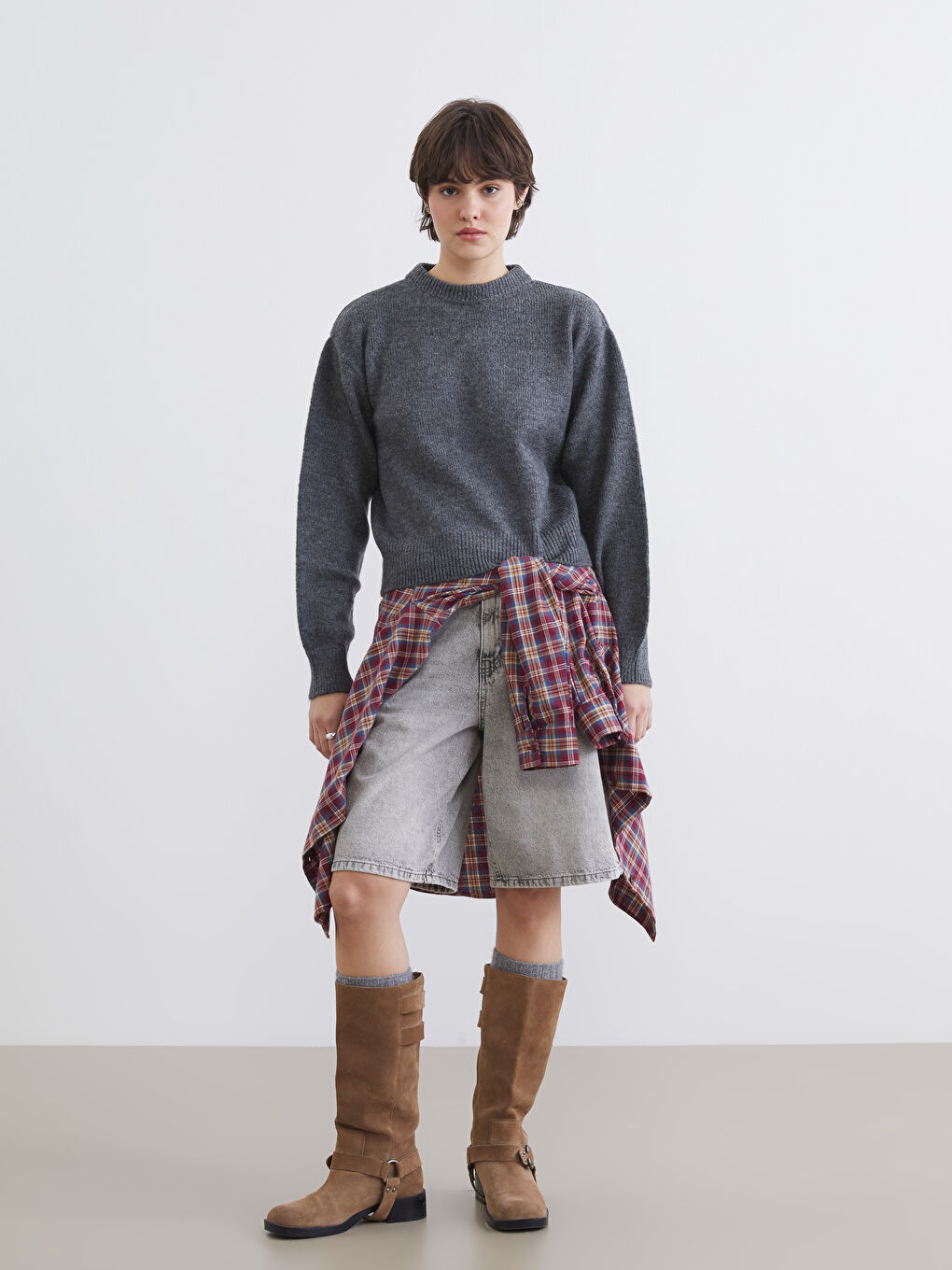 Woman GREY Sweater-1