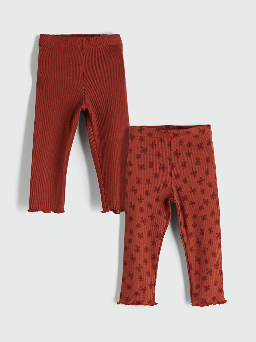 Elasticated Waist Floral Girls' Leggings 2 Pack