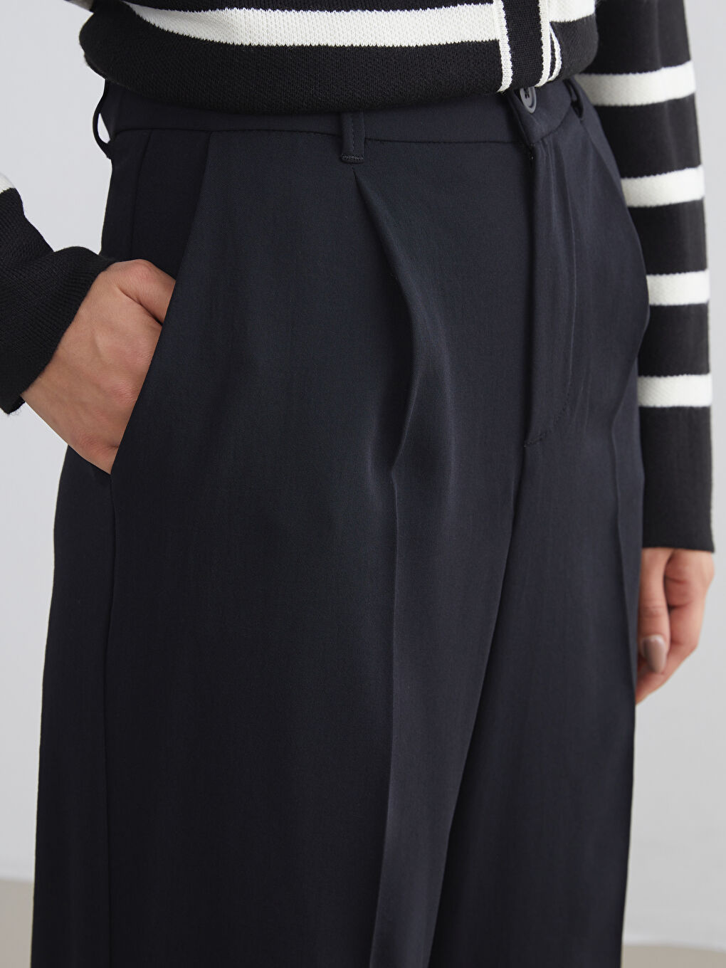 LCW Modest Woman BLACK Trousers -W5HS17Z8-RQL
