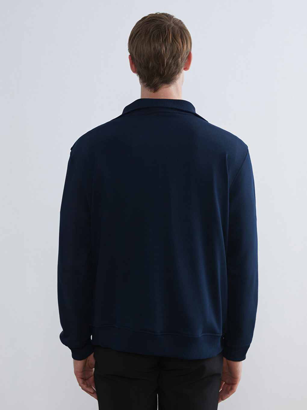 Funnel Neck Men's Thick Sweatshirt-3