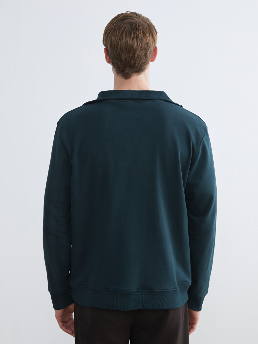 Funnel Neck Men's Thick Sweatshirt-3