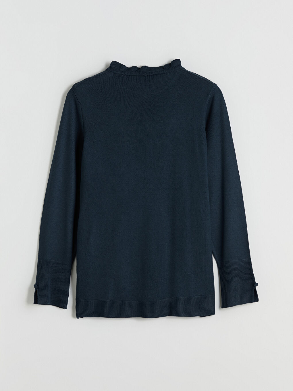 Ruffled Funnel Neck Women's Knitwear Sweater-7