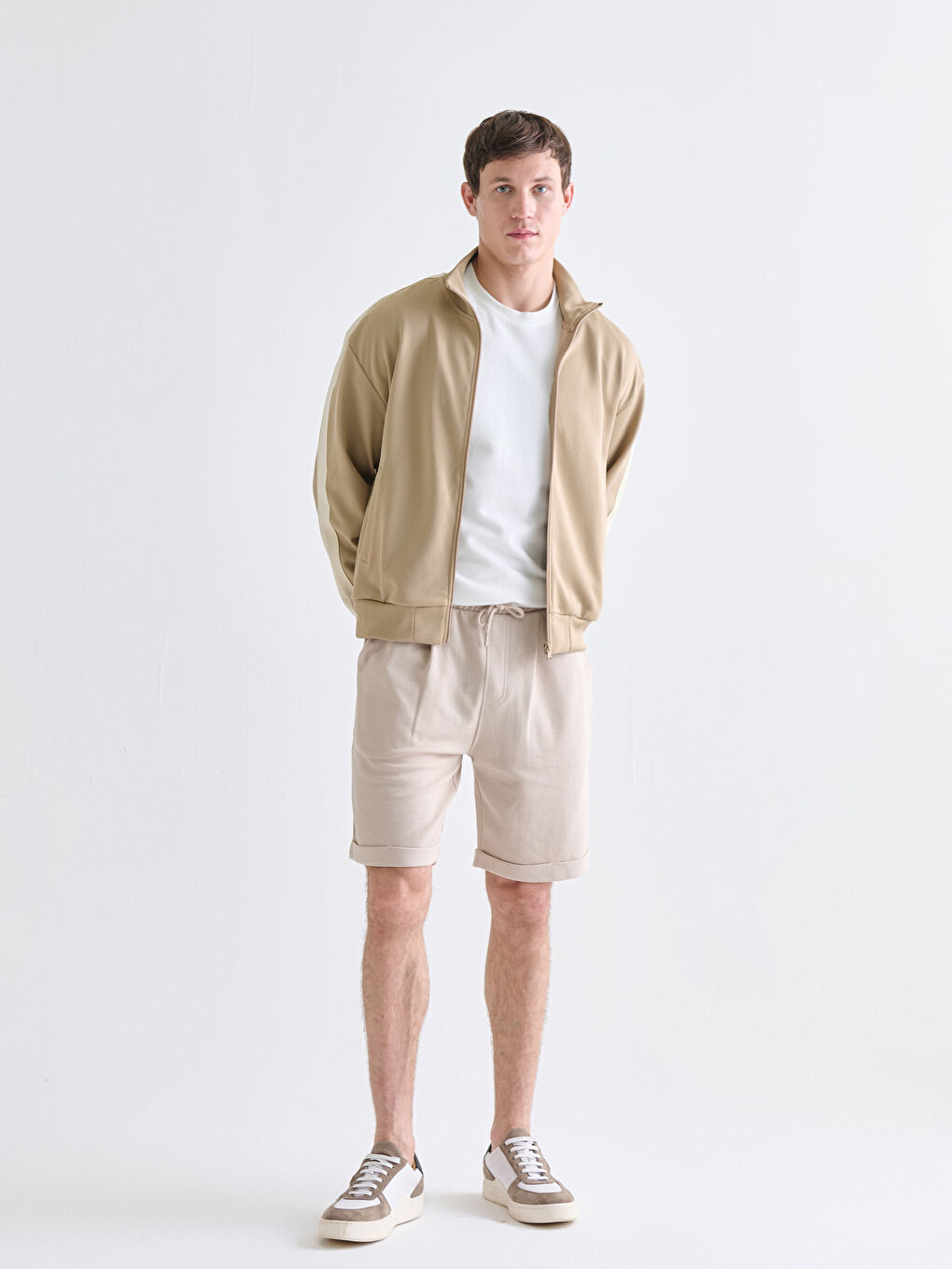 BEŽ Dukserica sa rajsferšlusom Muškarac-1