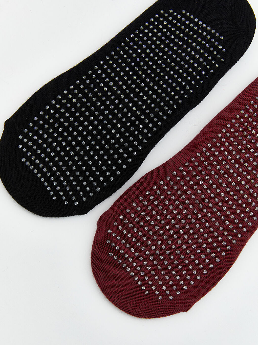 Bordo Kaydırmaz Tabanlı Kadın Yoga ve Pilates Çorabı 2'li-2