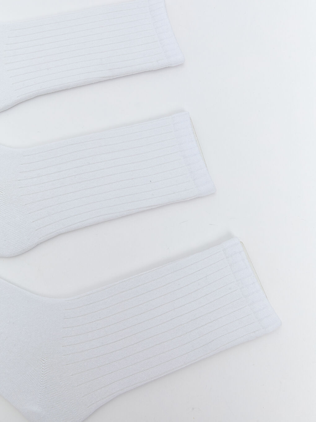 Beyaz Erkek Soket Çorap 3'lü-1