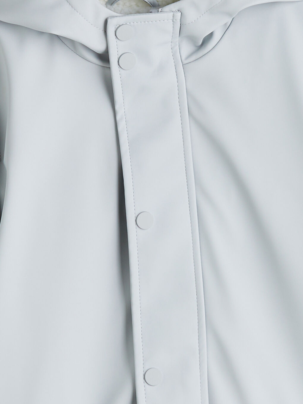 Gri Standart Kalıp Kapüşonlu Erkek Parka-2