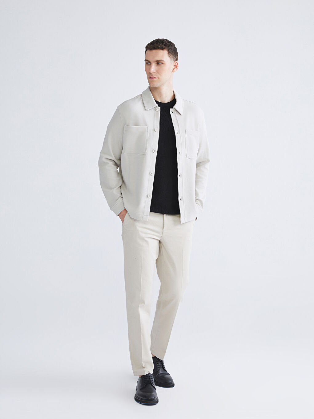 Relaxed Fit Men's Shirt Jacket-1