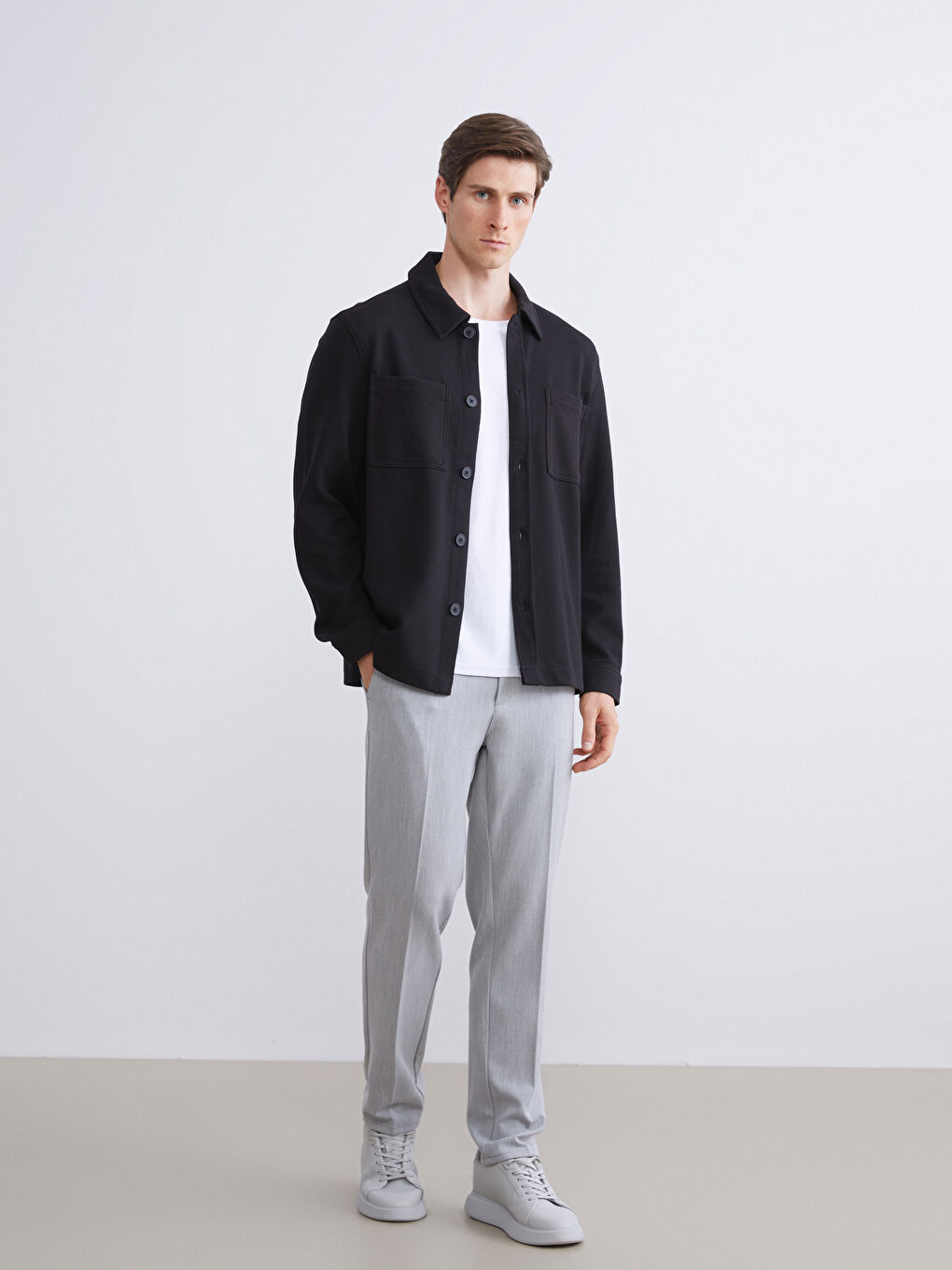 Relaxed Fit Men's Shirt Jacket-1
