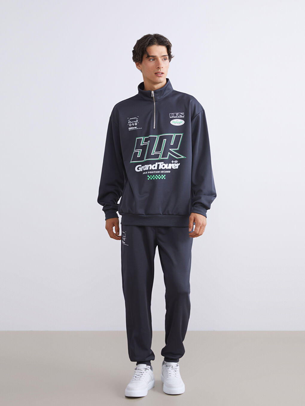 Antrasit Standart Kalıp Erkek Jogger Eşofman Altı