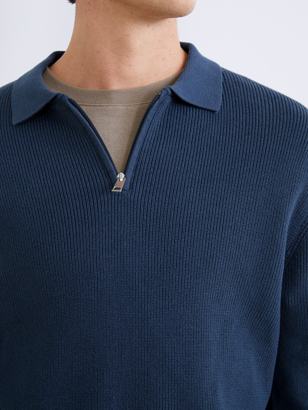 Polo Neck Men's Knitwear Sweater-2