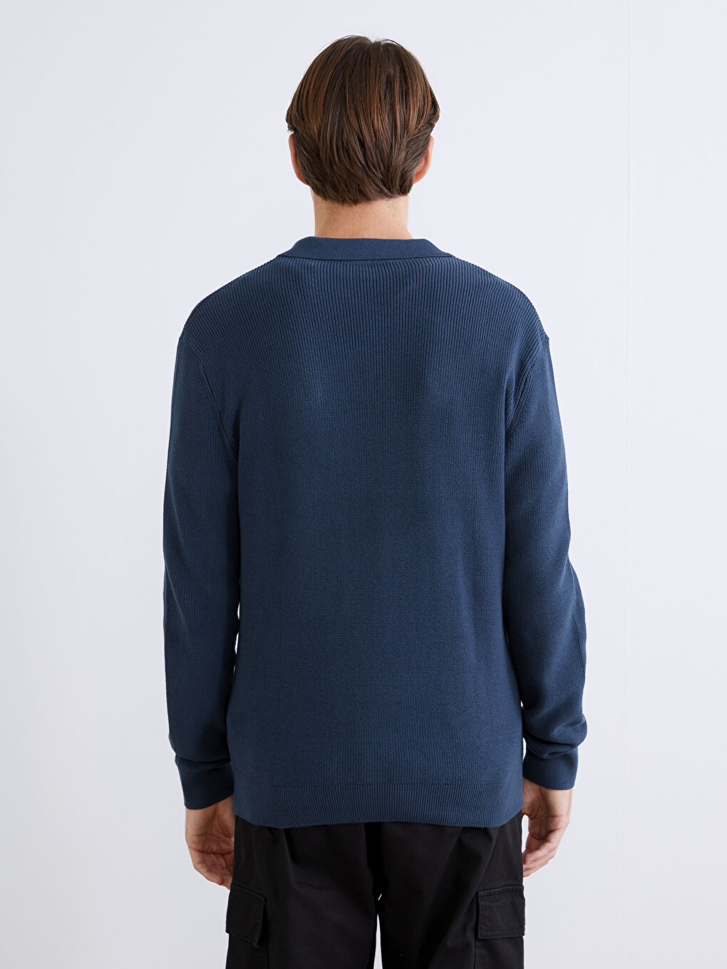 Polo Neck Men's Knitwear Sweater-3