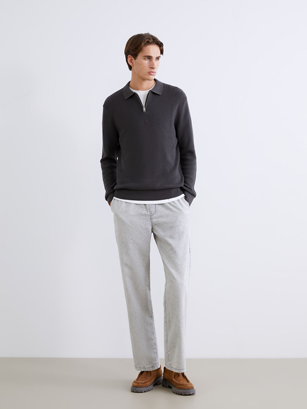 Polo Neck Men's Knitwear Sweater-1