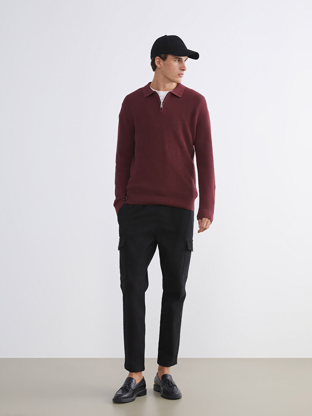 Polo Neck Men's Knitwear Sweater-1