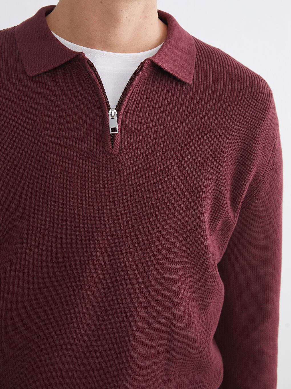 Polo Neck Men's Knitwear Sweater-2