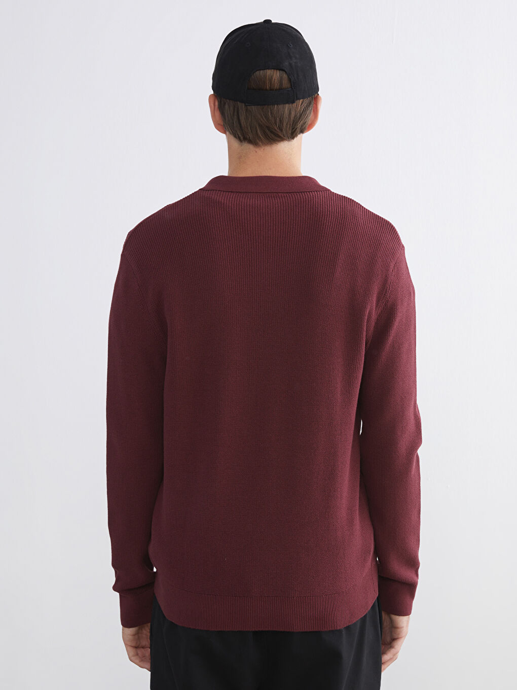 Polo Neck Men's Knitwear Sweater-3