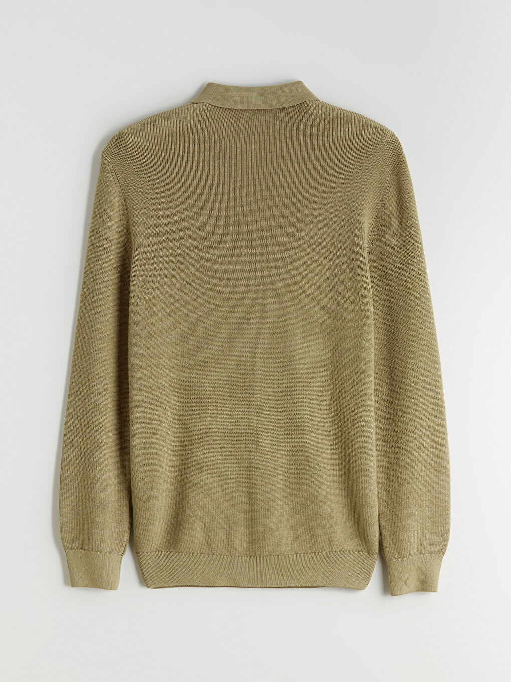 Haki Polo Yaka Erkek Triko Kazak-5