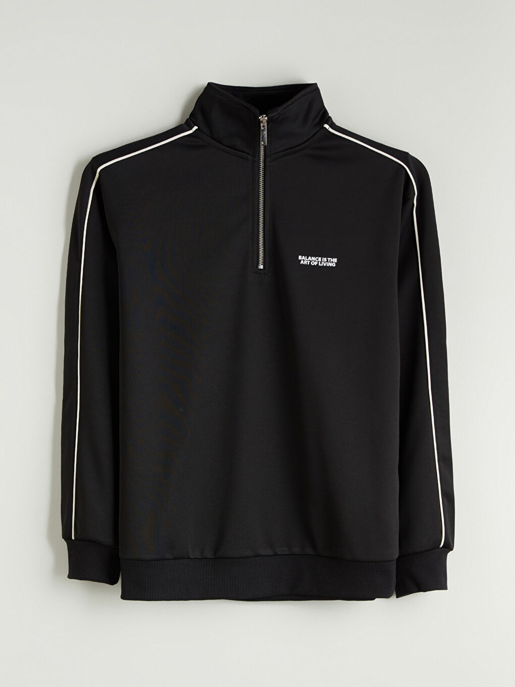 سويت شيرت مطبوع بياقة قمع للرجال-9