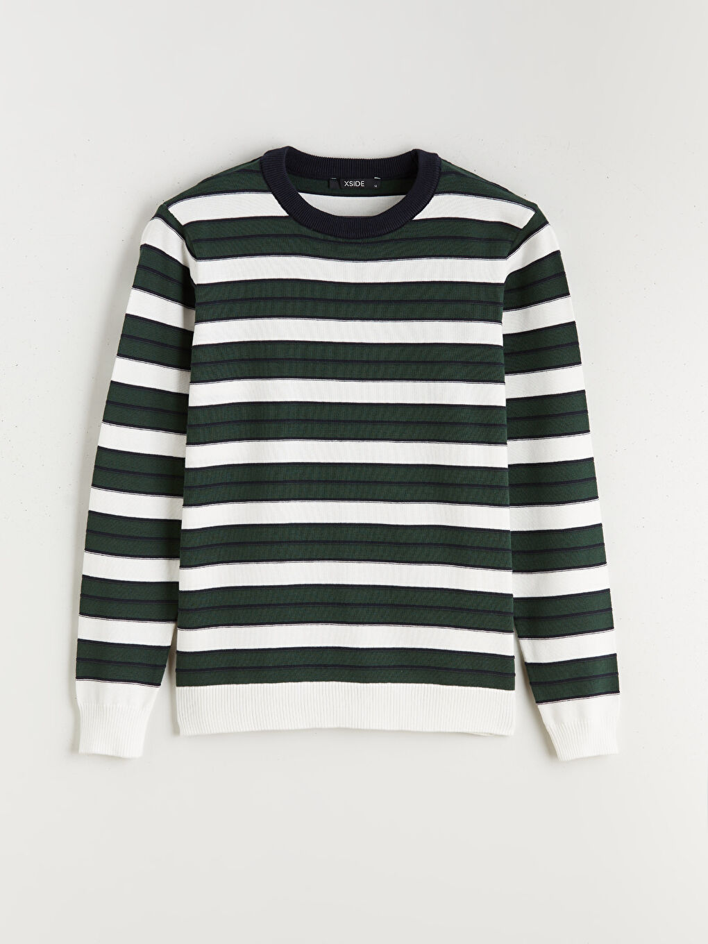 Crew Neck Striped Men's Knitwear Sweater-4