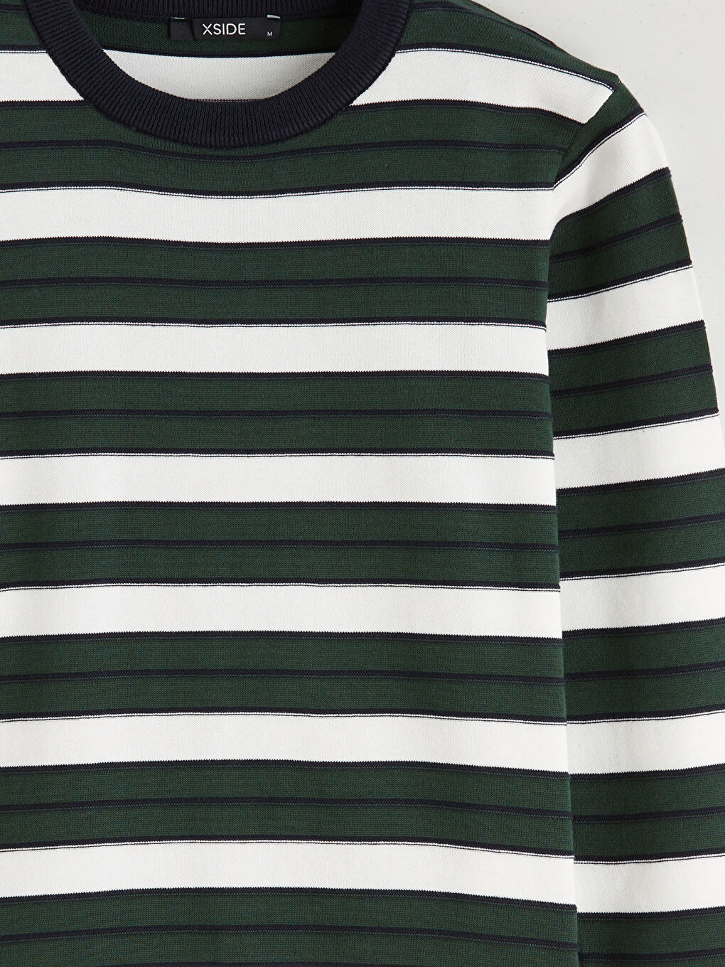 Crew Neck Striped Men's Knitwear Sweater-5