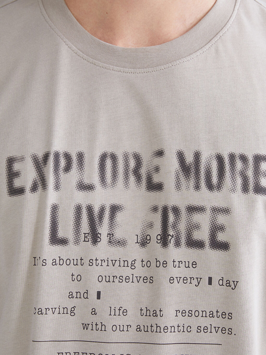 Crew Neck Printed Jersey Men's T-Shirt-2