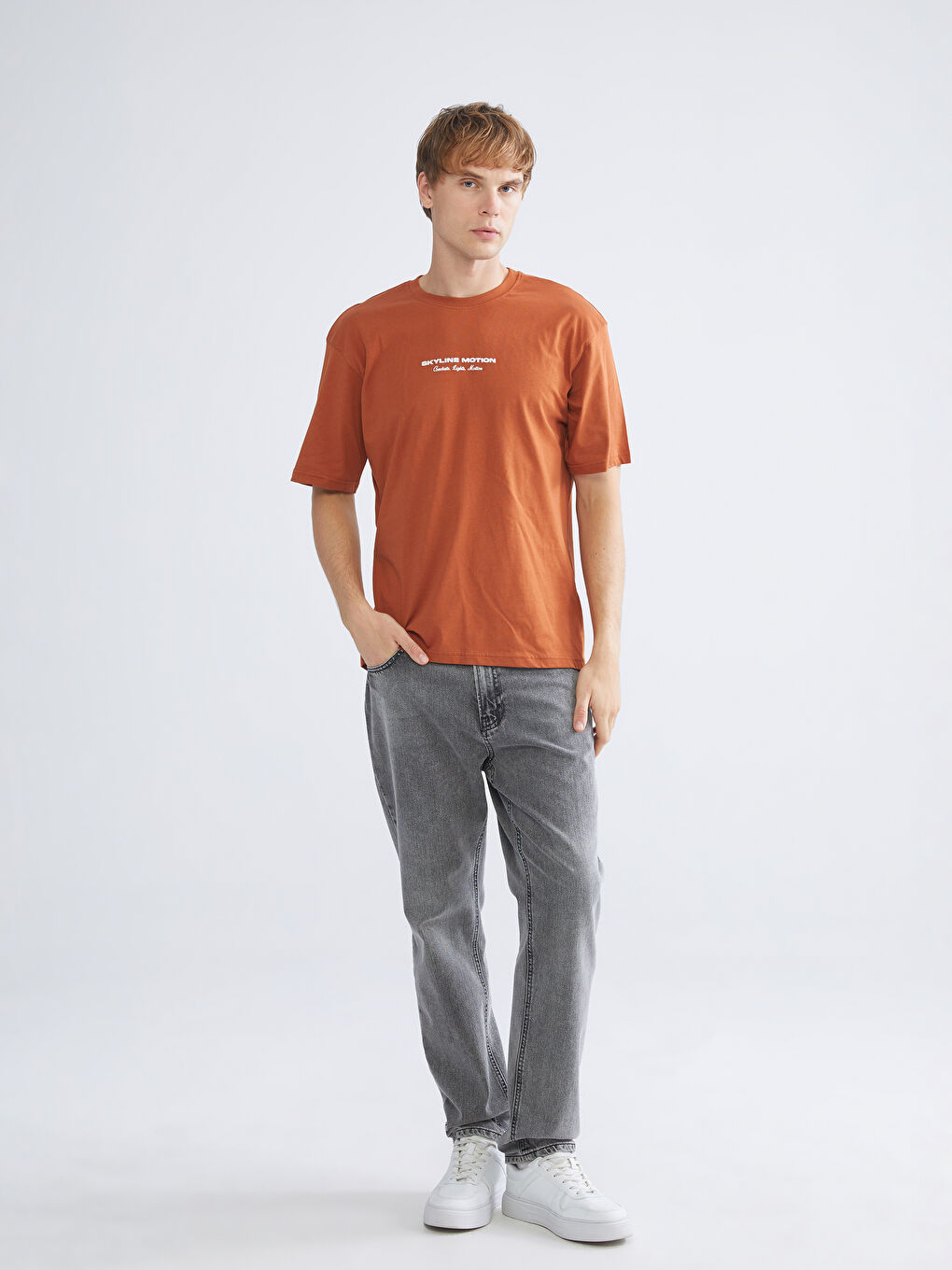 Crew Neck Printed Jersey Men's T-Shirt-1