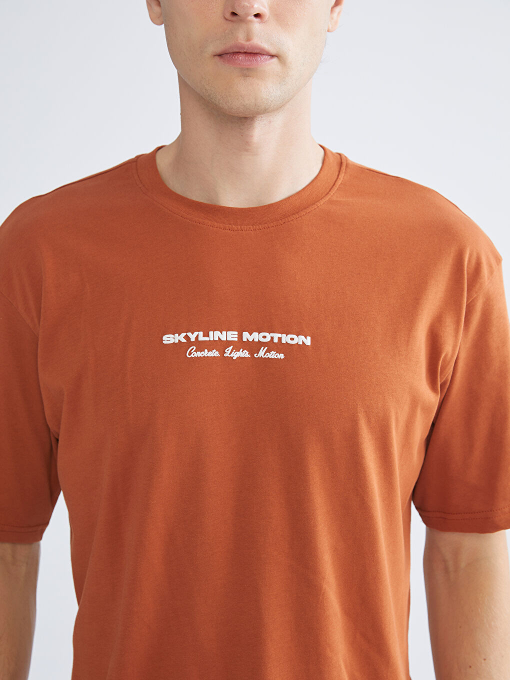 Crew Neck Printed Jersey Men's T-Shirt-2