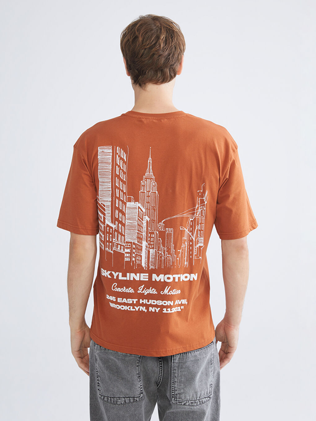 Crew Neck Printed Jersey Men's T-Shirt-3