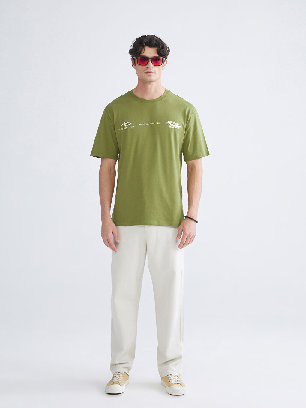 Crew Neck Printed Jersey Men's T-Shirt-1