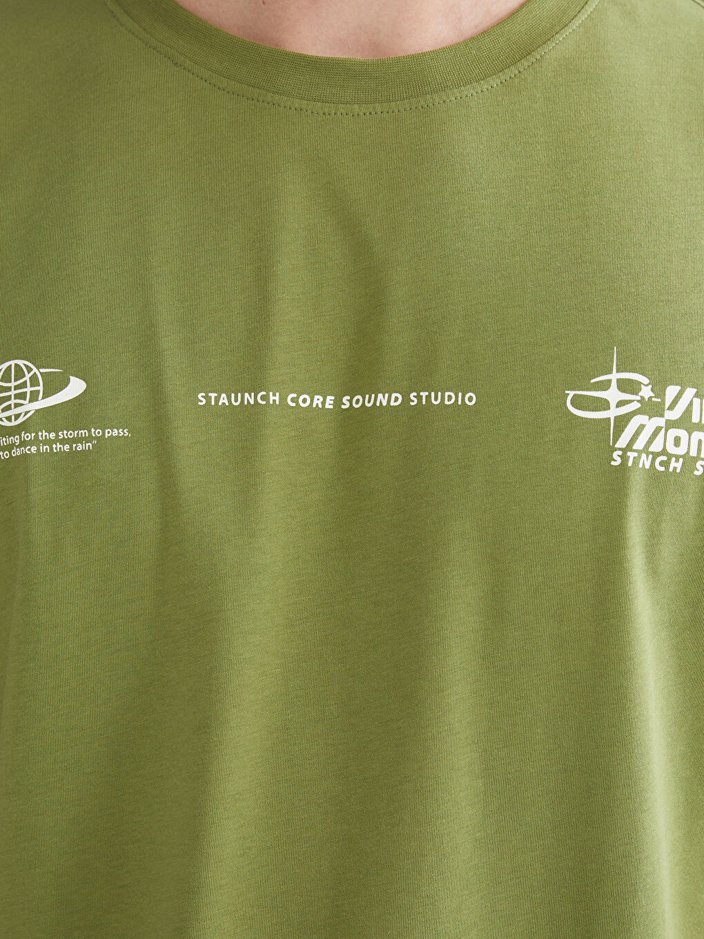 Crew Neck Printed Jersey Men's T-Shirt-2