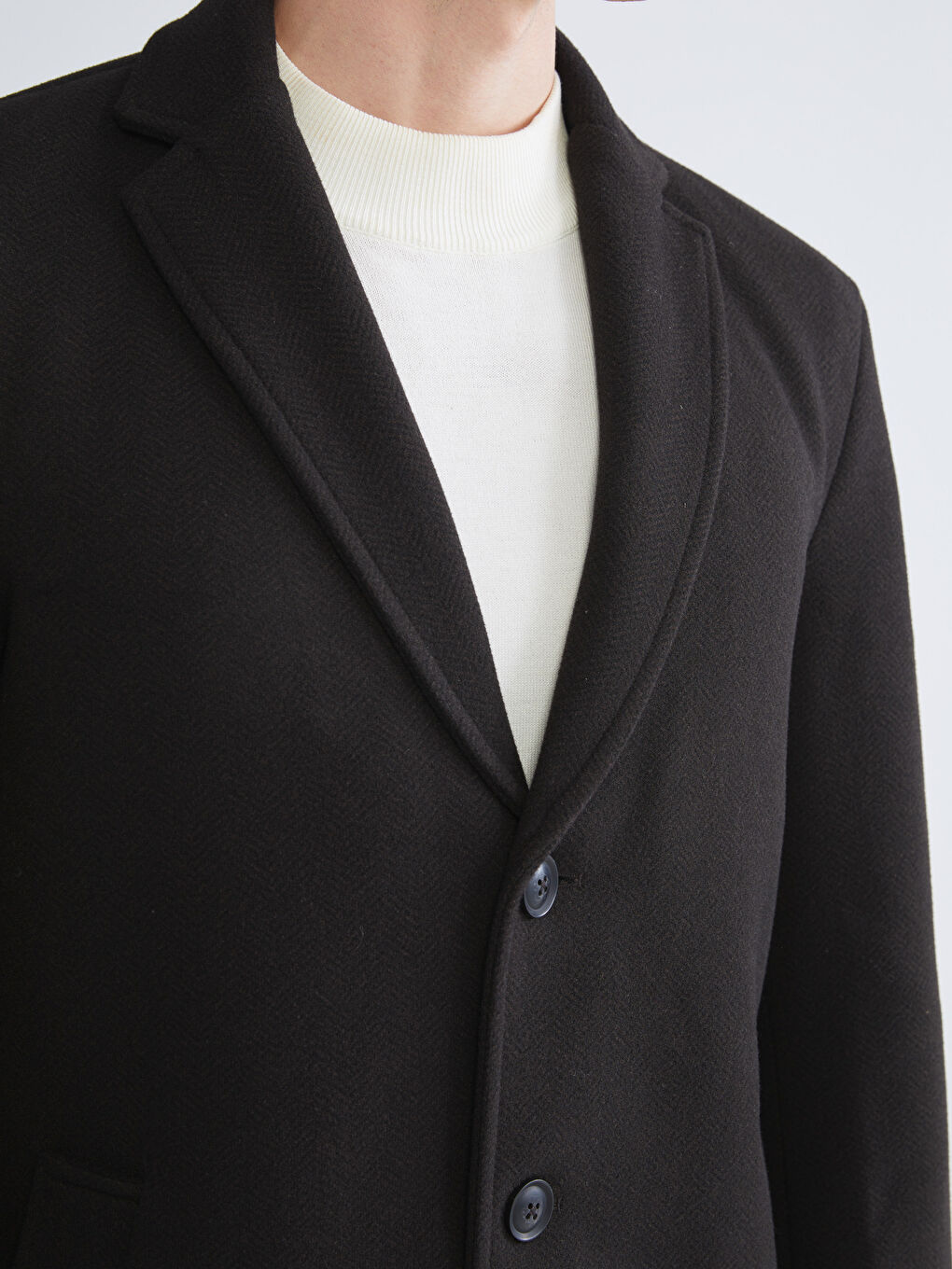 სტანდარტული მორგების ჟაკეტის საყელო მამაკაცის შარმის ქურთუკი-2