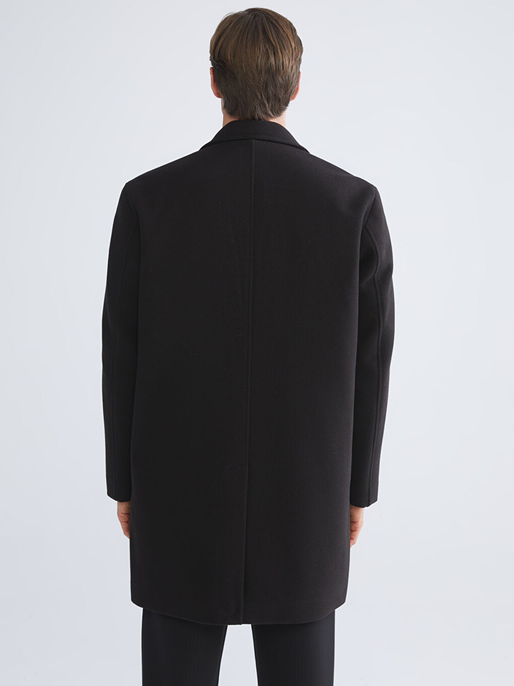 სტანდარტული მორგების ჟაკეტის საყელო მამაკაცის შარმის ქურთუკი-5