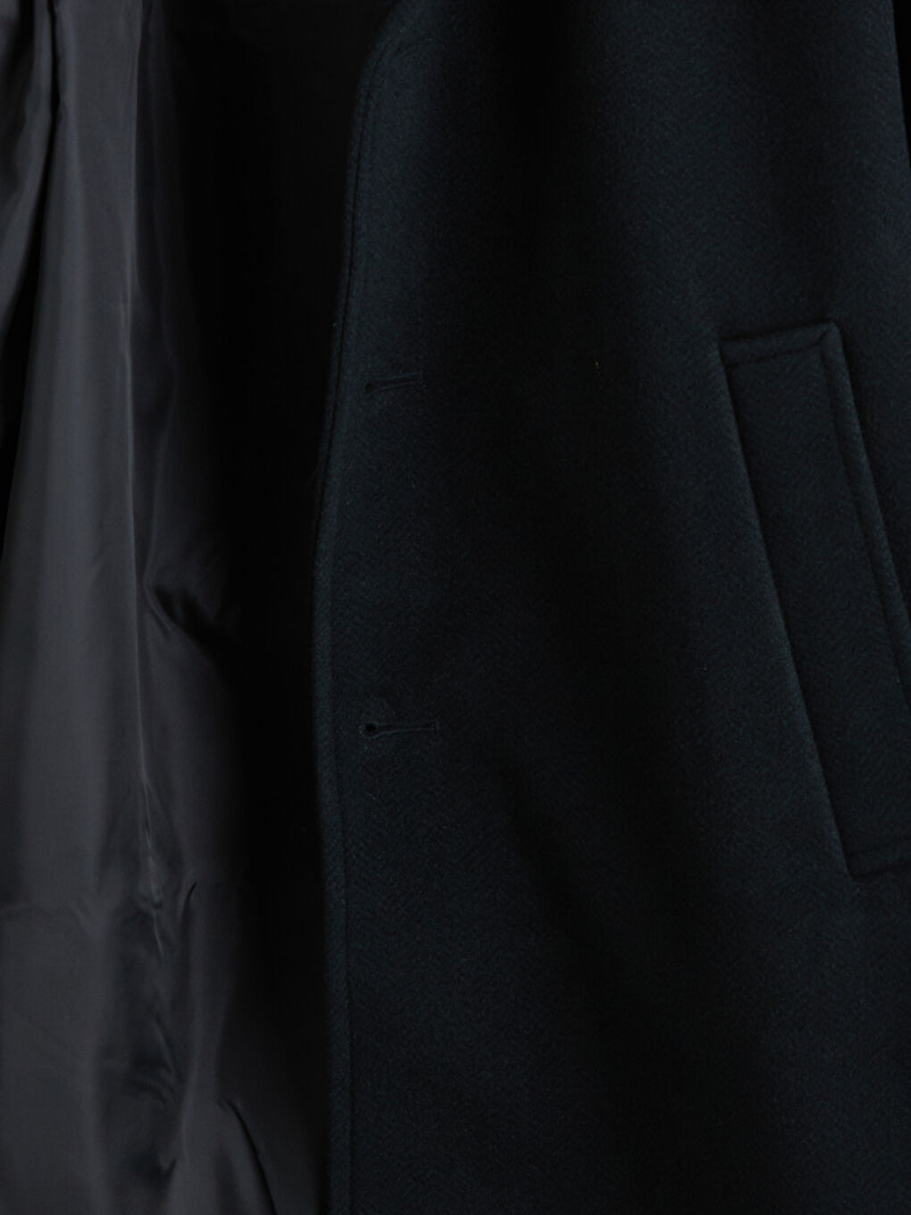 Yeşil Standart Kalıp Ceket Yaka Erkek Kaşe Kaban-9