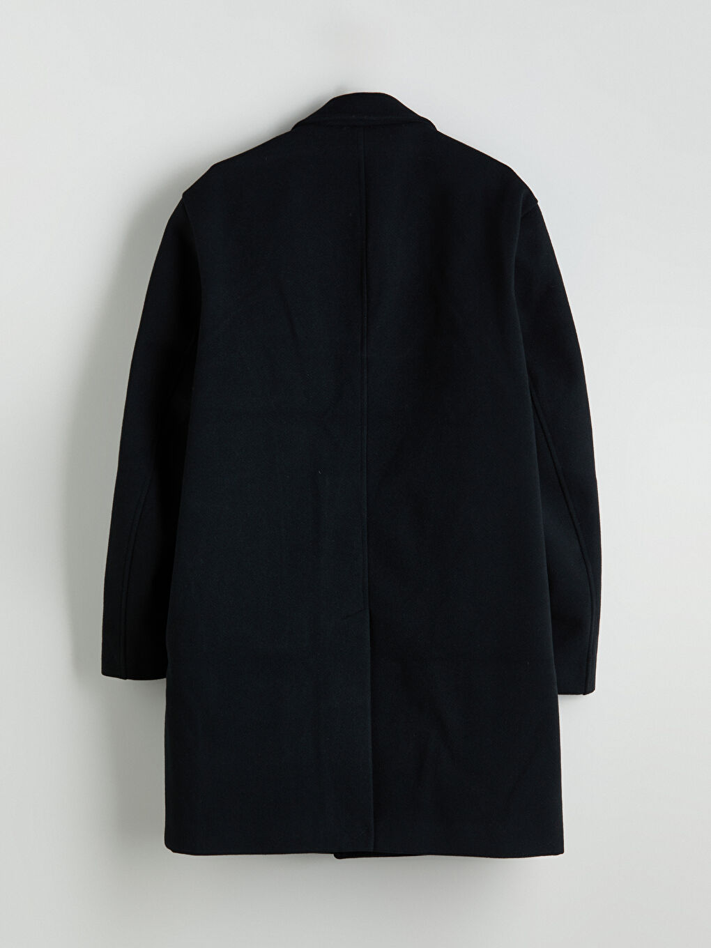 Yeşil Standart Kalıp Ceket Yaka Erkek Kaşe Kaban-10