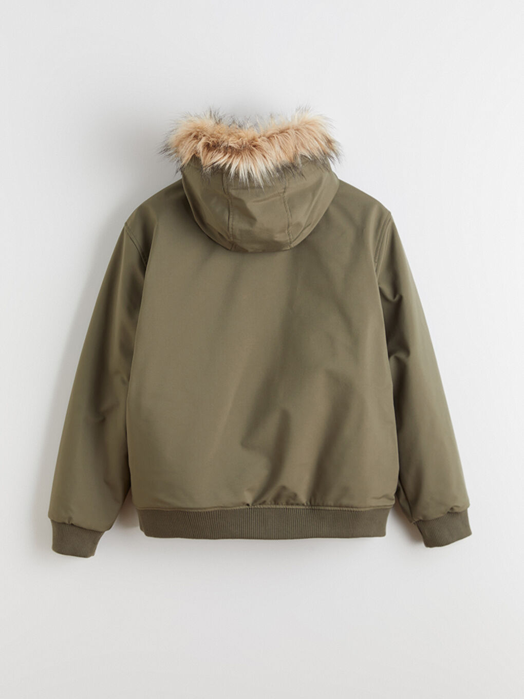 თავისუფალი ჭრის კაპიუშონიანი მამაკაცის ქურთუკი-7