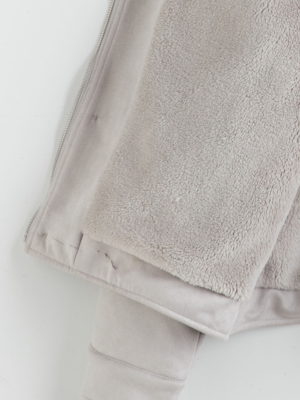 Bej Rahat Kalıp Gömlek Yaka Süet Erkek Mont-7