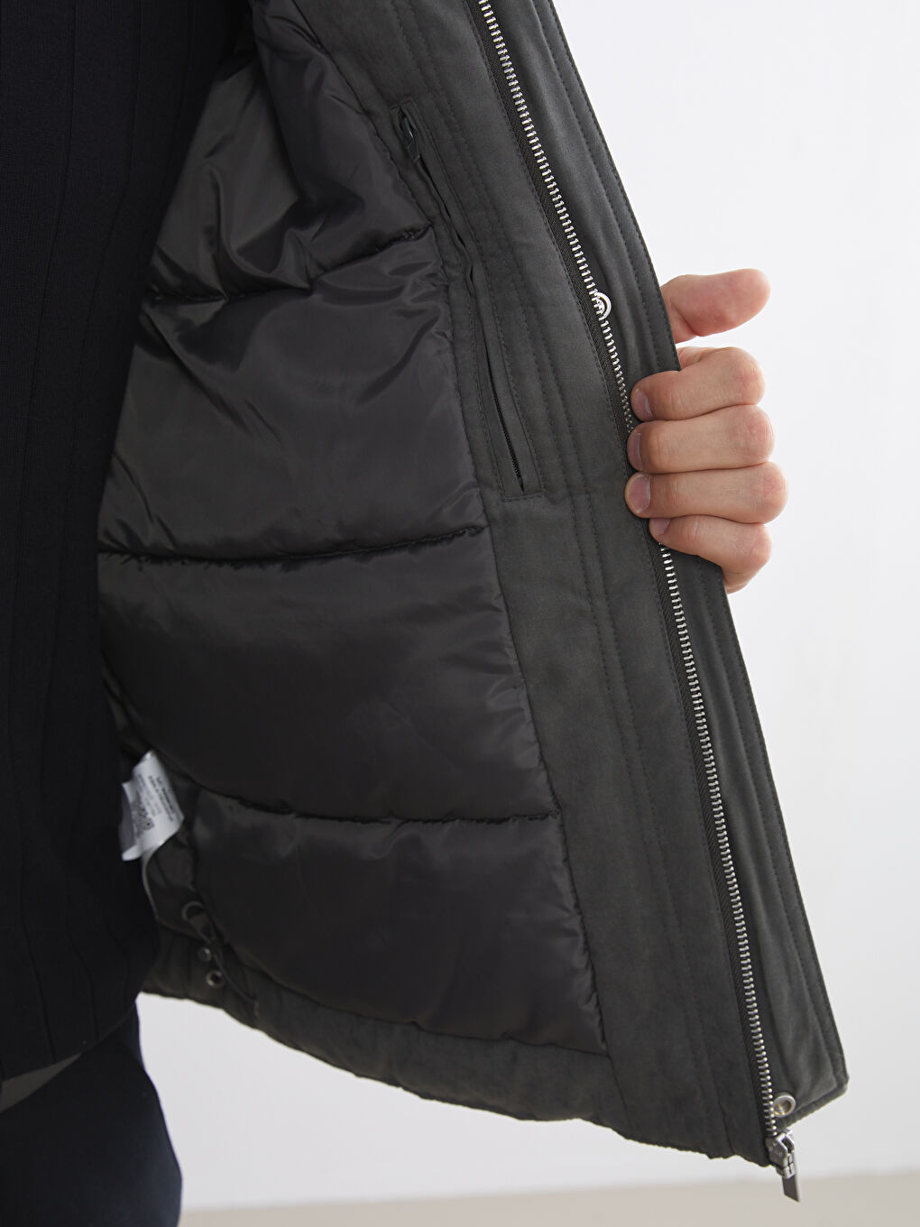 Мужская куртка стандартного кроя с воротником-трубой-3